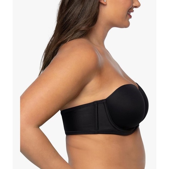 Vanity Fair‎ Beauty Back Strapless Contour Bra 36DDD Midnight Black Style 74380 - Picture 4 of 7